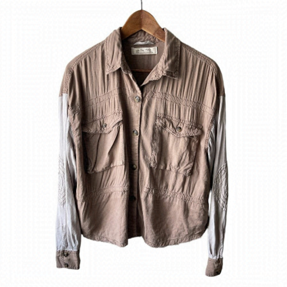 Free People Brown and White Jacket